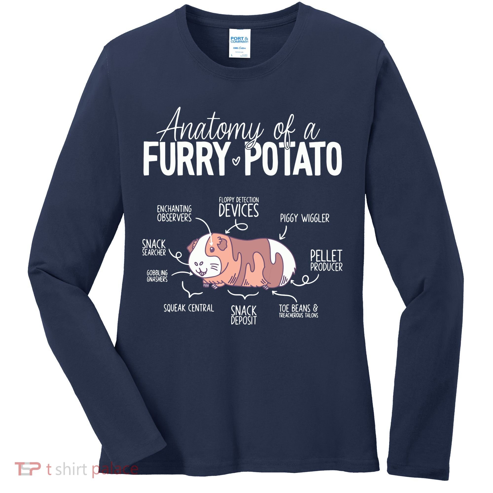 Funny Guinea Pig Guinea Pig Anatomy Guinea Pig Women's Long Sleeve Shirt