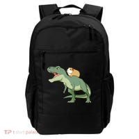 Funny Guinea Pig Riding T Rex Dinosaur Backpack thumb 0