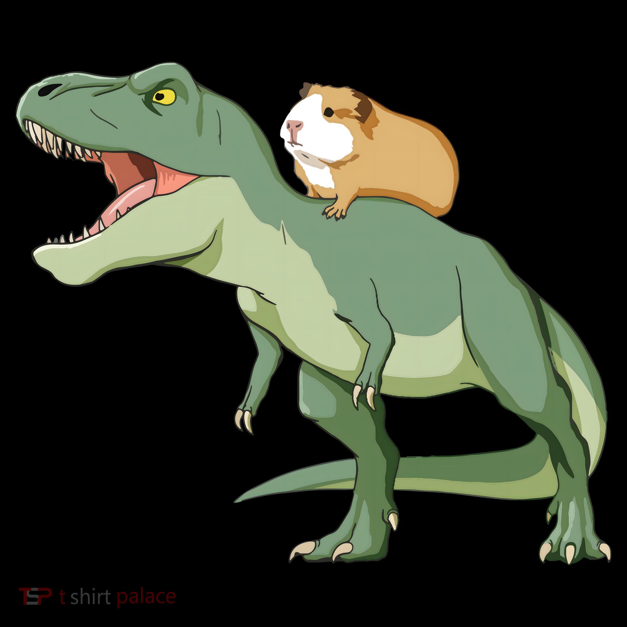 Funny Guinea Pig Riding T Rex Dinosaur Coffee Mug