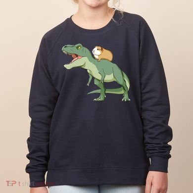 Funny Guinea Pig Riding T Rex Dinosaur Women's Sweatshirt