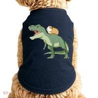 Funny Guinea Pig Riding T Rex Dinosaur Doggie Tank thumb 0