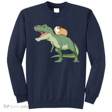 Funny Guinea Pig Riding T Rex Dinosaur Sweatshirt