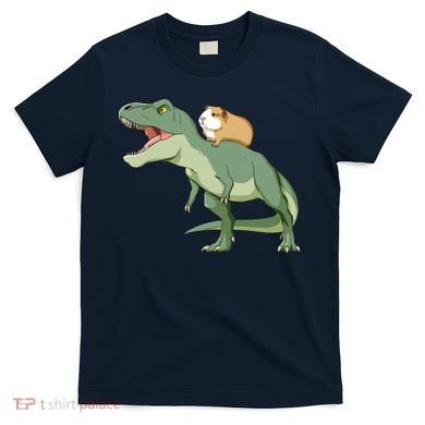 Funny Guinea Pig Riding T Rex Dinosaur T-Shirt