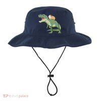 Funny Guinea Pig Riding T Rex Dinosaur Bucket Hat thumb 0