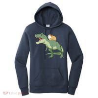 Funny Guinea Pig Riding T Rex Dinosaur Women's Hoodie thumb 0