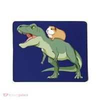 Funny Guinea Pig Riding T Rex Dinosaur Mousepad thumb 0