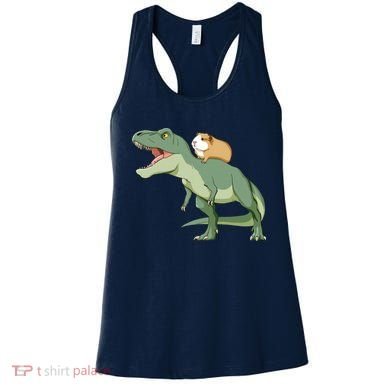 Funny Guinea Pig Riding T Rex Dinosaur Women's Tank Top