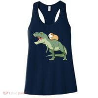 Funny Guinea Pig Riding T Rex Dinosaur Women's Tank Top thumb 0