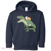 Funny Guinea Pig Riding T Rex Dinosaur Toddler Hoodie thumb 0