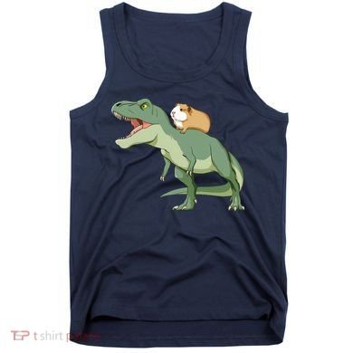 Funny Guinea Pig Riding T Rex Dinosaur Tank Top