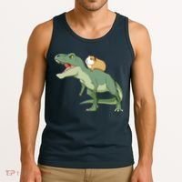 Funny Guinea Pig Riding T Rex Dinosaur Tank Top thumb 3