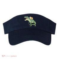 Funny Guinea Pig Riding T Rex Dinosaur Visor thumb 0