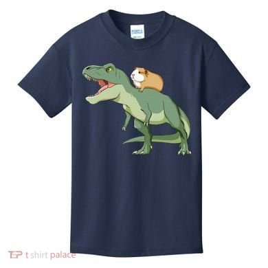 Funny Guinea Pig Riding T Rex Dinosaur Kids T-Shirt