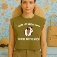 Funny Guinea Pig Gift Guinea Pig Tee Garment-Dyed Women's Muscle Tee thumb 4