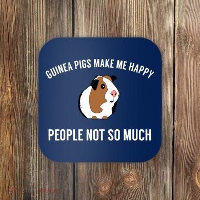 Funny Guinea Pig Gift Guinea Pig Tee Coaster