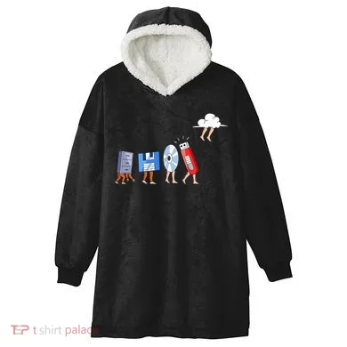 Funny Geek Programmer Nerd Developer Computer Engineering Hooded Wearable Blanket