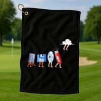 Funny Geek Programmer Nerd Developer Computer Engineering Golf Towel thumb 1