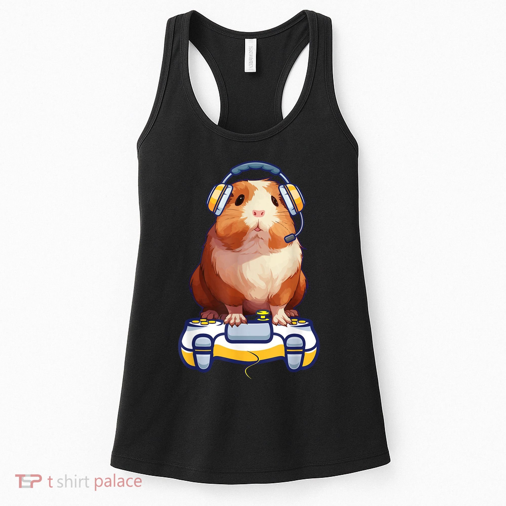 Funny Guinea Pig And Video Gamer Lover Fluffy Cavy Gamers Women's Tank Top