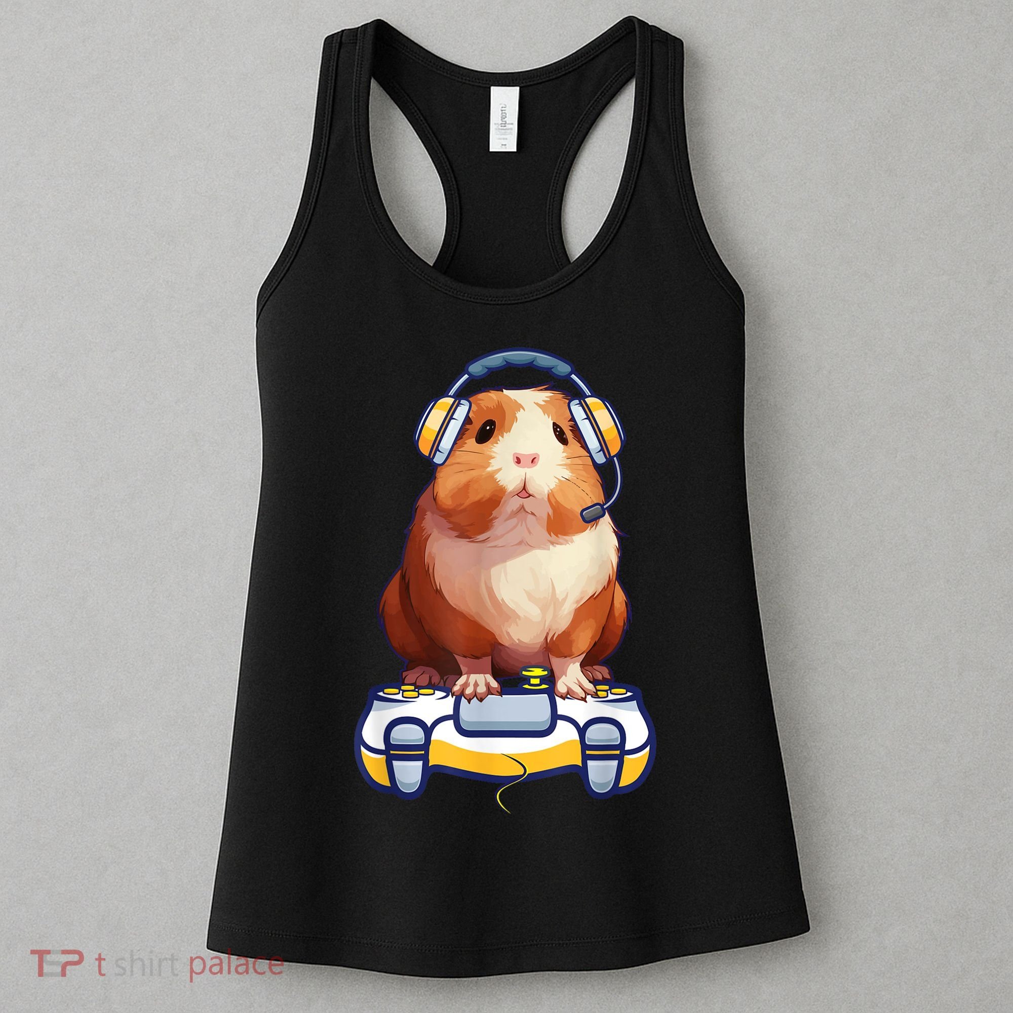 Funny Guinea Pig And Video Gamer Lover Fluffy Cavy Gamers Women's Tank Top