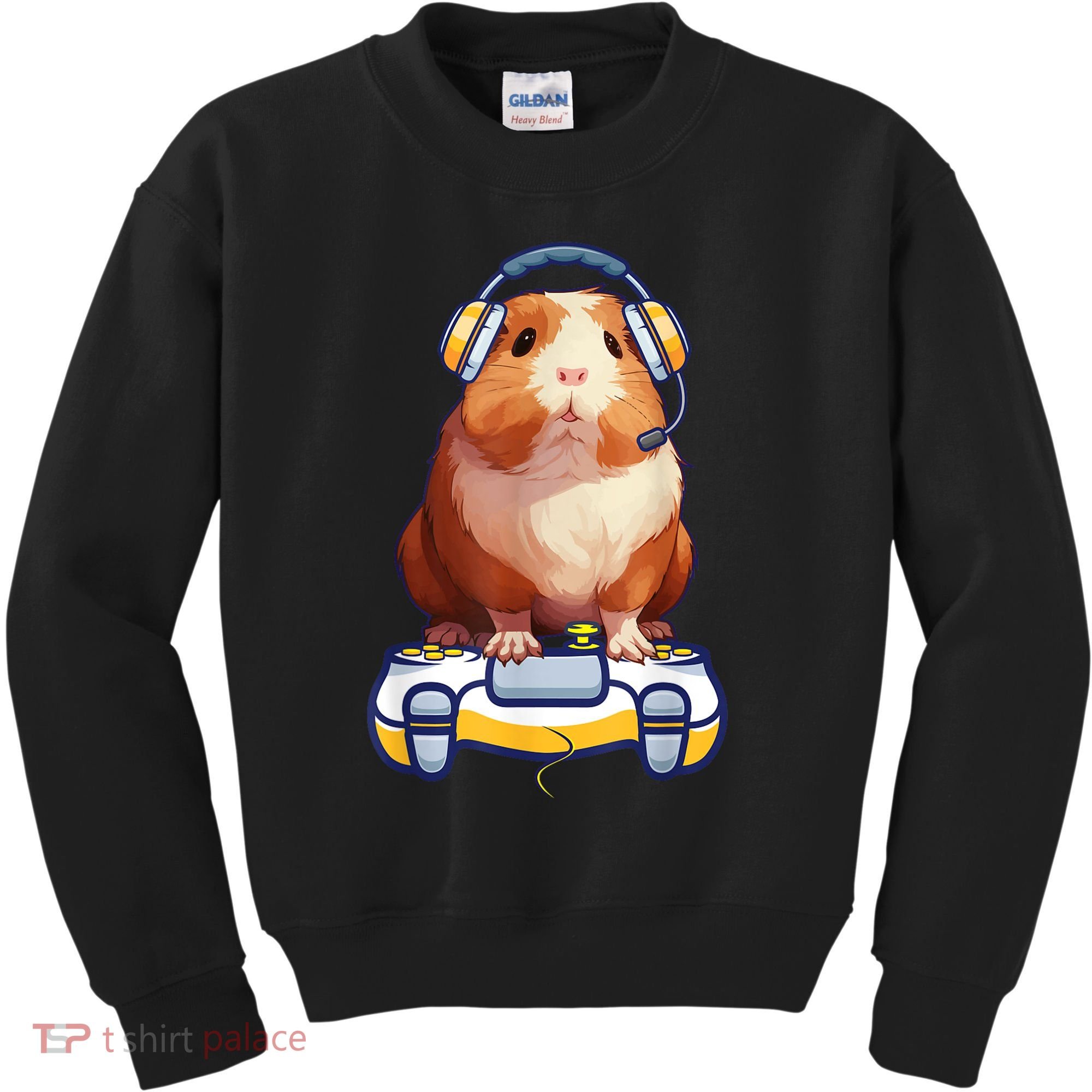 Funny Guinea Pig And Video Gamer Lover Fluffy Cavy Gamers Kids Sweatshirt