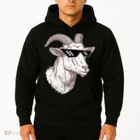 Funny GOAT Pixel Sunglasses Meme Hoodie thumb 2