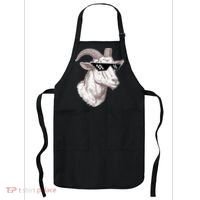 Funny GOAT Pixel Sunglasses Meme Apron thumb 0