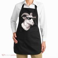Funny GOAT Pixel Sunglasses Meme Apron thumb 2