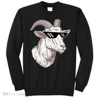 Funny GOAT Pixel Sunglasses Meme Sweatshirt thumb 0