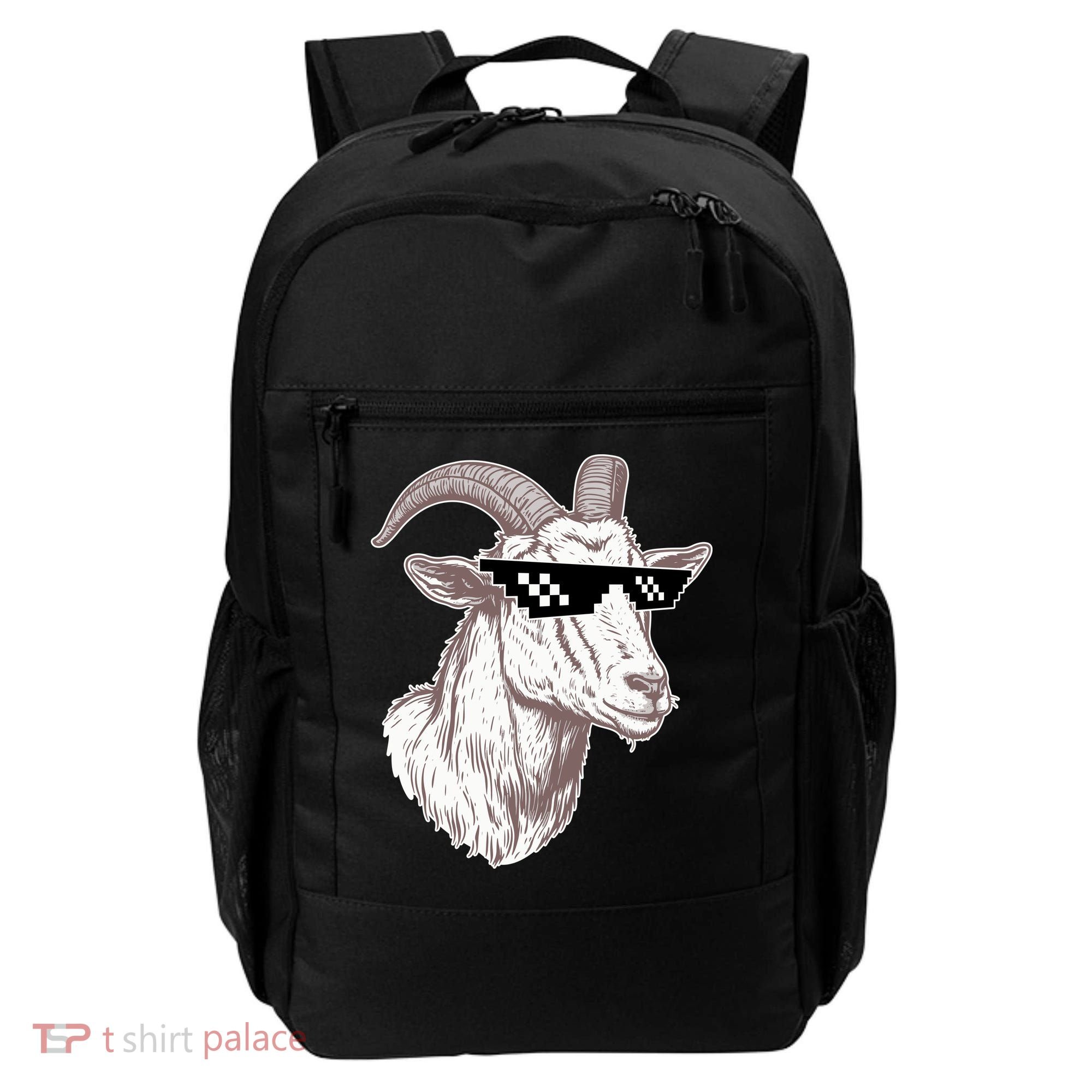 Funny GOAT Pixel Sunglasses Meme Backpack