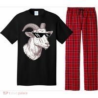 Funny GOAT Pixel Sunglasses Meme Pajama Set thumb 0