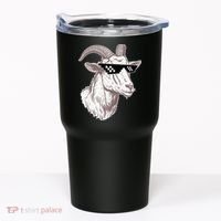 Funny GOAT Pixel Sunglasses Meme Tumbler thumb 0