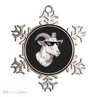 Funny GOAT Pixel Sunglasses Meme Ornament thumb 0
