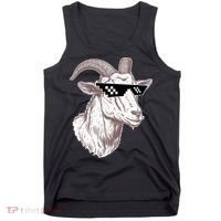 Funny GOAT Pixel Sunglasses Meme Tank Top thumb 0