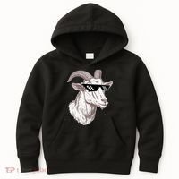 Funny GOAT Pixel Sunglasses Meme Kids Hoodie thumb 0