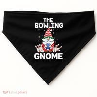 Funny Gnome Pajamas Bowling Gnome Xmas Cute Christmas Gnome USA-Made Doggie Bandana thumb 0