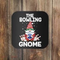 Funny Gnome Pajamas Bowling Gnome Xmas Cute Christmas Gnome Coaster thumb 0
