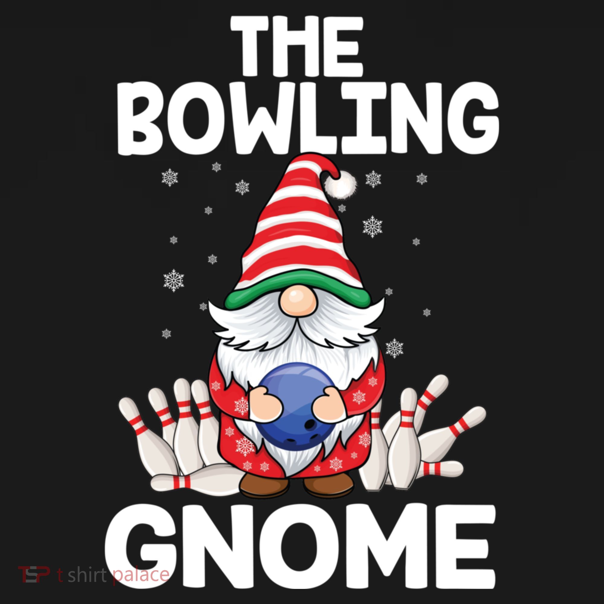Funny Gnome Pajamas Bowling Gnome Xmas Cute Christmas Gnome Ornament