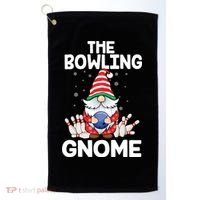 Funny Gnome Pajamas Bowling Gnome Xmas Cute Christmas Gnome Golf Towel thumb 0