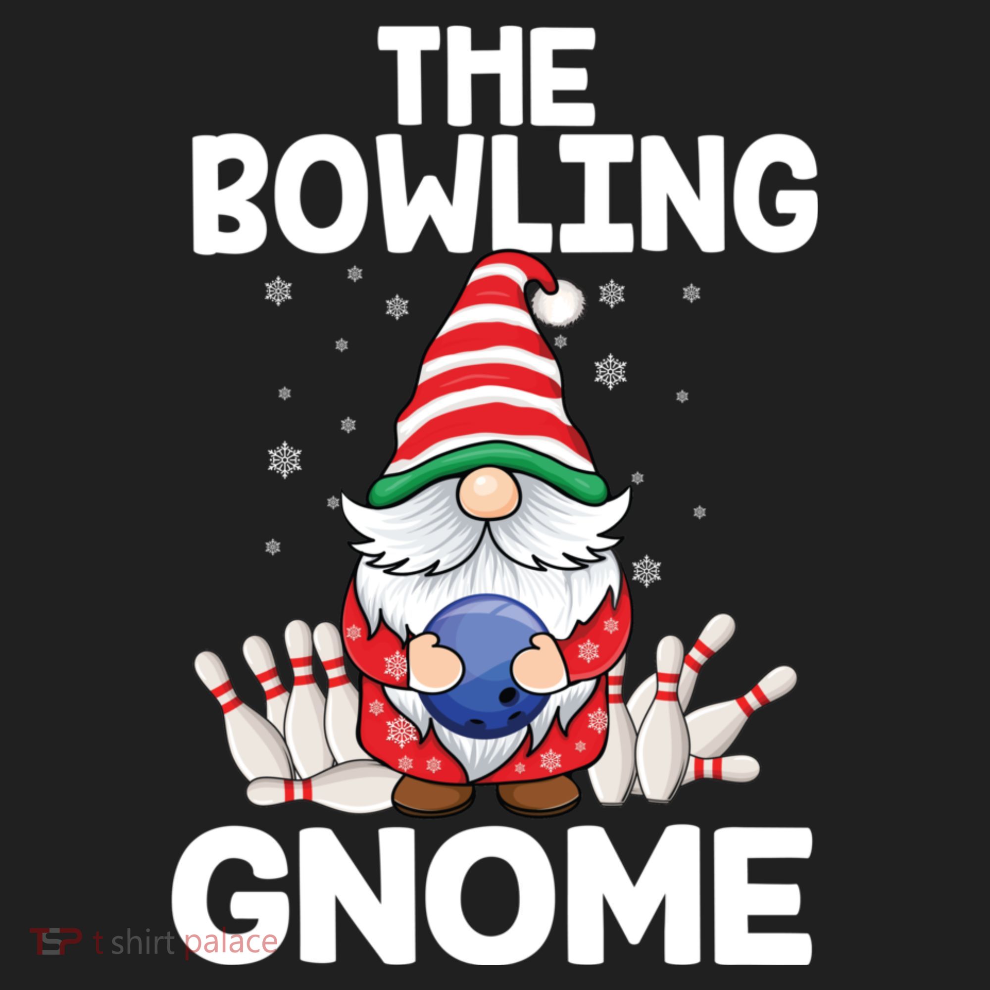 Funny Gnome Pajamas Bowling Gnome Xmas Cute Christmas Gnome Golf Towel