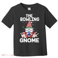 Funny Gnome Pajamas Bowling Gnome Xmas Cute Christmas Gnome Toddler T-Shirt thumb 0
