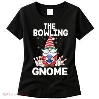 Funny Gnome Pajamas Bowling Gnome Xmas Cute Christmas Gnome Women's T-Shirt thumb 0