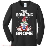 Funny Gnome Pajamas Bowling Gnome Xmas Cute Christmas Gnome Kids Long Sleeve Shirt thumb 0