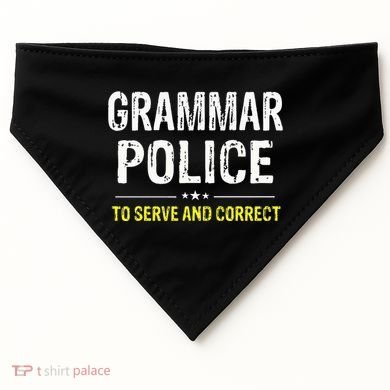 funny Grammar Police Costume Idea USA-Made Doggie Bandana
