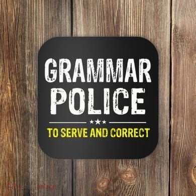 funny Grammar Police Costume Idea Coaster
