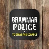 funny Grammar Police Costume Idea Coaster thumb 0