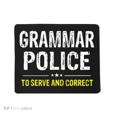 funny Grammar Police Costume Idea Mousepad