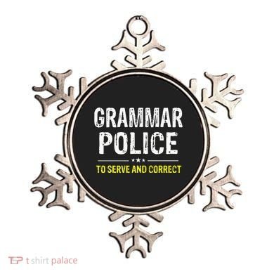 funny Grammar Police Costume Idea Ornament