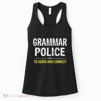 funny Grammar Police Costume Idea Women's Tank Top thumb 0