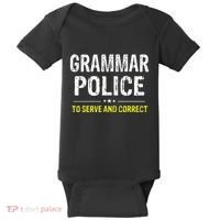 funny Grammar Police Costume Idea Baby Bodysuit thumb 0