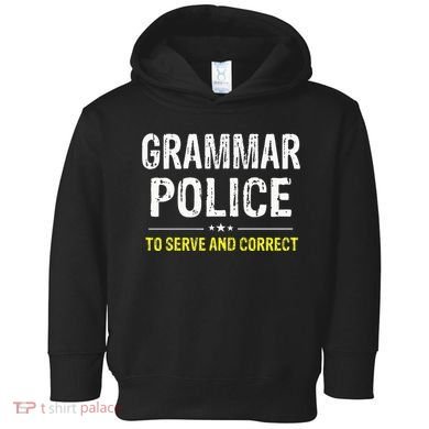 funny Grammar Police Costume Idea Toddler Hoodie